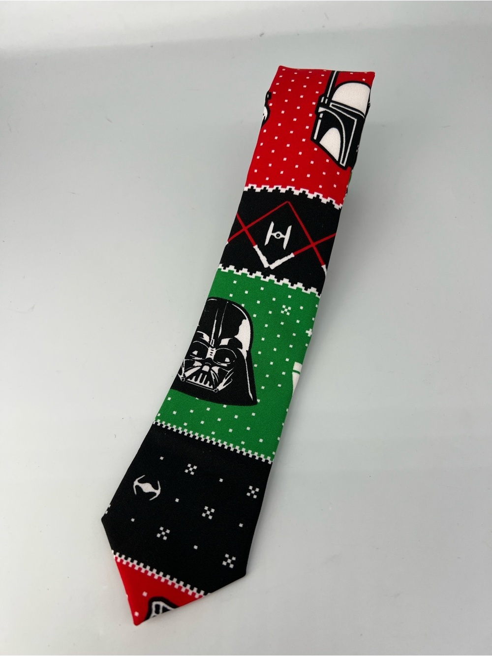 Star Wars Graphic Holiday Neck Tie - Red, Green, Black